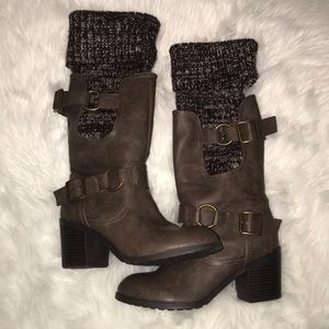 Cute Knit-Shaft Boots from Wild Diva Lounge